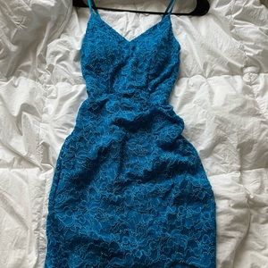Blue lace dress